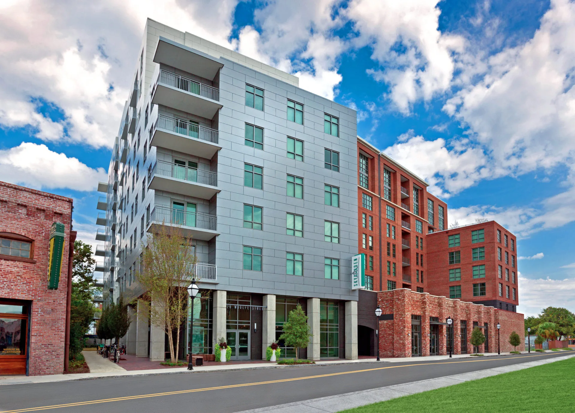 SkyGarden Apartments high-rise in the Charleston midtown district